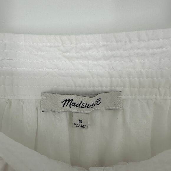 Madewell Nisha Cotton Poplin Square Neck Relaxed Pocket Womens Dress Medium - Picture 11 of 12